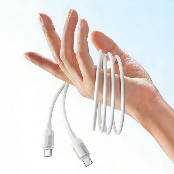 Joyroom S-A62 Lively Series 60W Fast Charging Data Cable (Type-C to Type-C) 1.2m-White