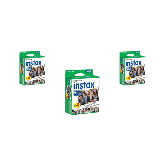 Fuji - Instax WIDE film 20shots - BUNDLE with 3 x 20shots / Electronics
