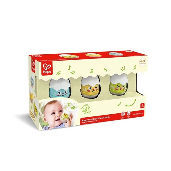 Hape - Wobble Rattle Egg Set (87-0124) / Toys