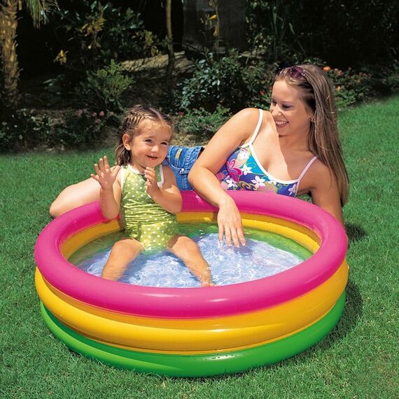 INTEX - Baby Pool 3-Ring Sunset Glow (83 L) (58924) / Toys