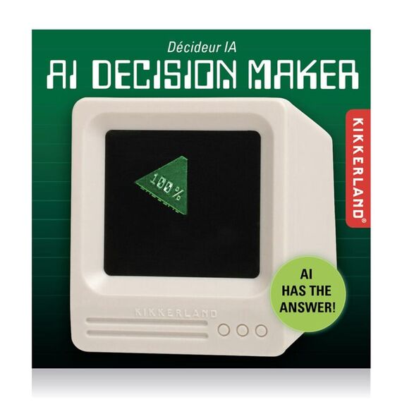 Kikkerland - AI Decision Maker - 2.75 x 2.75 x 3.25 inches / Gadgets