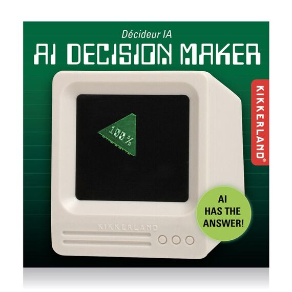 Kikkerland - AI Decision Maker - 2.75 x 2.75 x 3.25 inches / Gadgets