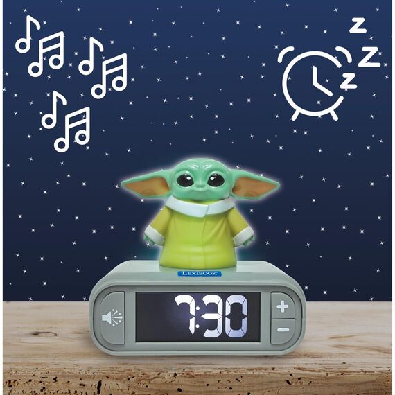 Lexibook - DISNEY STAR WARS Grogu Digital Alarm Clock with 3D (RL800SW) / Toys