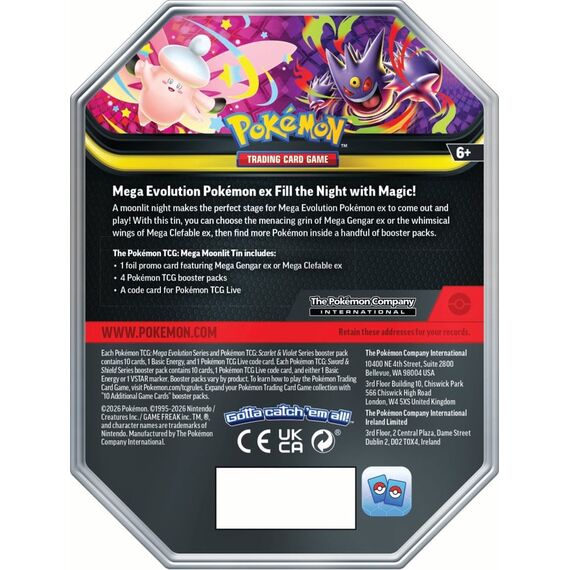 Pokémon - Wave 2 Summer EX - Mega Moonlit Collector's Tin Box (POK10389-101) / Toys