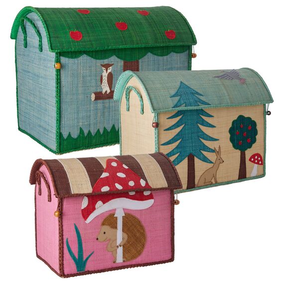 Rice - Large Set of 3 Toy Baskets Happy Forest Theme / Baby and Children