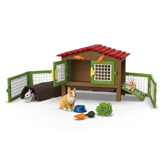 Schleich - Rabbit hutch with 3 rabbits - (42728) / Toys