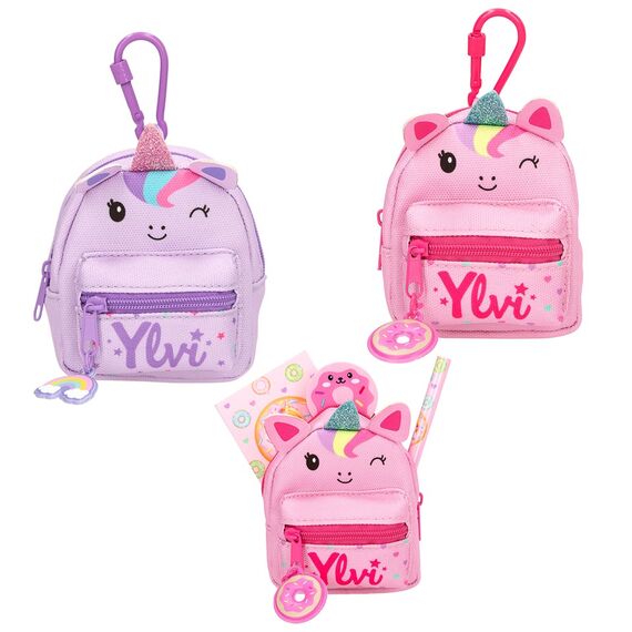 Ylvi - Stationery Backpack Unicorn - Pink and Purple - Mini / Toys