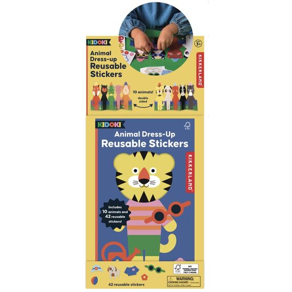 Kikkerland - Animal Dress-Up Stickers (KID63-F) / Toys