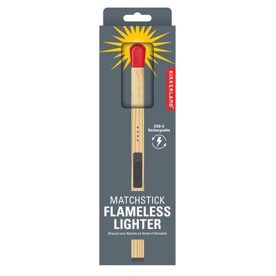 Kikkerland - Matchstick Flameless Lighter - 8 x 0.5 x 0.5 / Gadgets