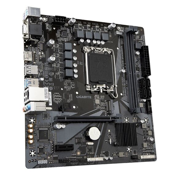 GIGABYTE H610M H V2 DDR4 Motherboard - Supports Intel Core 14th CPUs, 6+1+1 Hybrid Digital VRM, up to 3200MHz DDR4 (OC), 1xPCIe 3.0 M.2, GbE LAN, USB 3.2 Gen 1