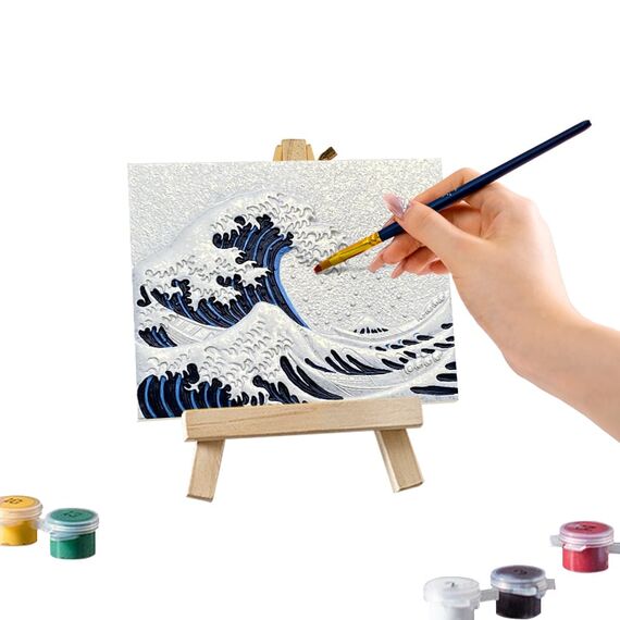 Resin DIY 3D Painting -Great wave of Kanagawa - 13.5x10cm