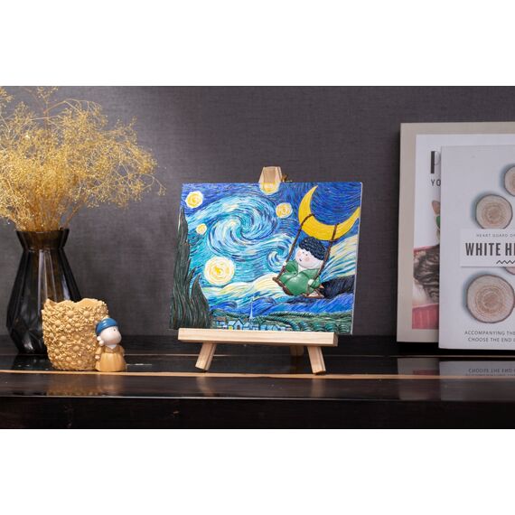 Resin DIY 3D Painting - Swinging in the starry night - 13.5x10cm