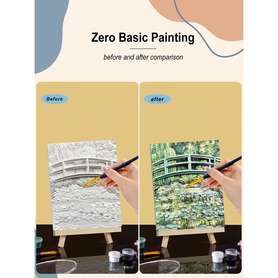 Resin DIY 3D Painting -Water Lily Pond -  13.5x10cm