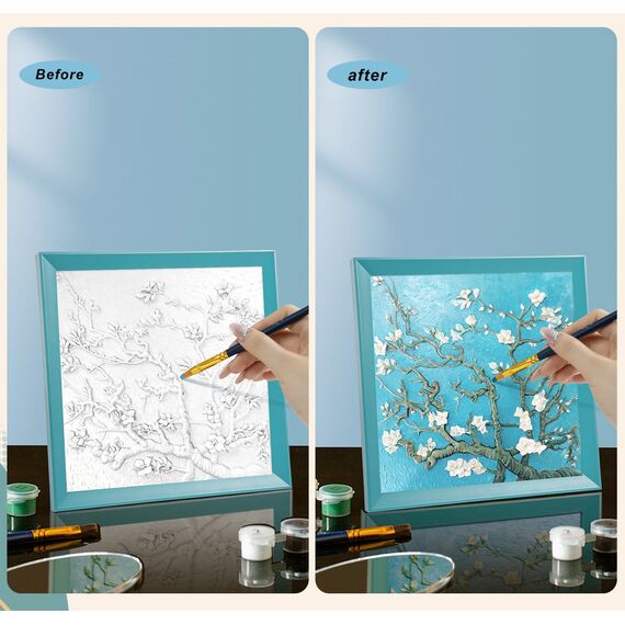 Resin DIY 3D Painting - Apricot Blossom -  34x34cm