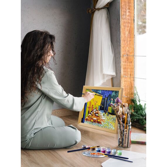 Resin DIY 3D Painting - Café Terrace at night - 34x34cm