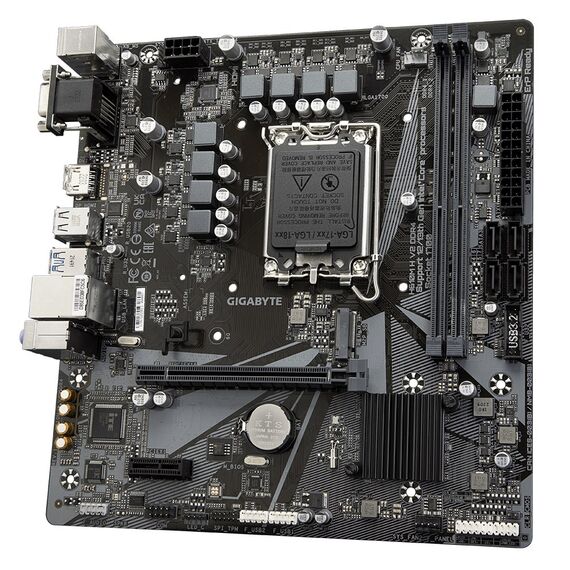 GIGABYTE H610M H V2 DDR4 Motherboard - Supports Intel Core 14th CPUs, 6+1+1 Hybrid Digital VRM, up to 3200MHz DDR4 (OC), 1xPCIe 3.0 M.2, GbE LAN, USB 3.2 Gen 1