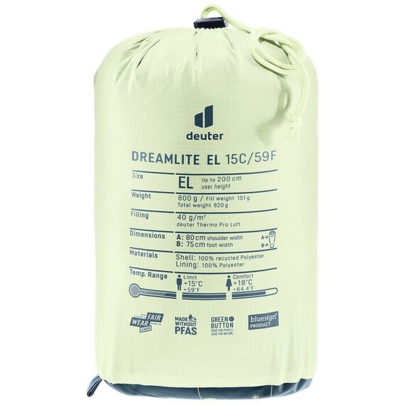 DEUTER DREAMLITE 15C/59 F Sleeping Bag blue