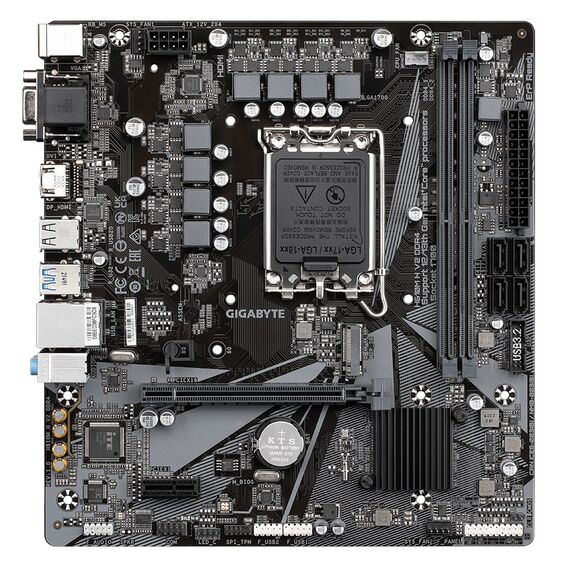 GIGABYTE H610M H V2 DDR4 Motherboard - Supports Intel Core 14th CPUs, 6+1+1 Hybrid Digital VRM, up to 3200MHz DDR4 (OC), 1xPCIe 3.0 M.2, GbE LAN, USB 3.2 Gen 1