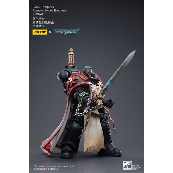 Warhammer 40k Action Figure 1/18 Black Templars Primaris Sword Brethren Eberwulf 12 cm