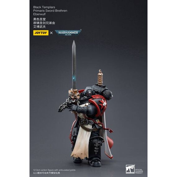 Warhammer 40k Action Figure 1/18 Black Templars Primaris Sword Brethren Eberwulf 12 cm