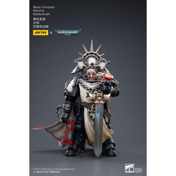 Warhammer 40k Action Figure 1/18 Black Templars Marshal Baldeckrath 12 cm