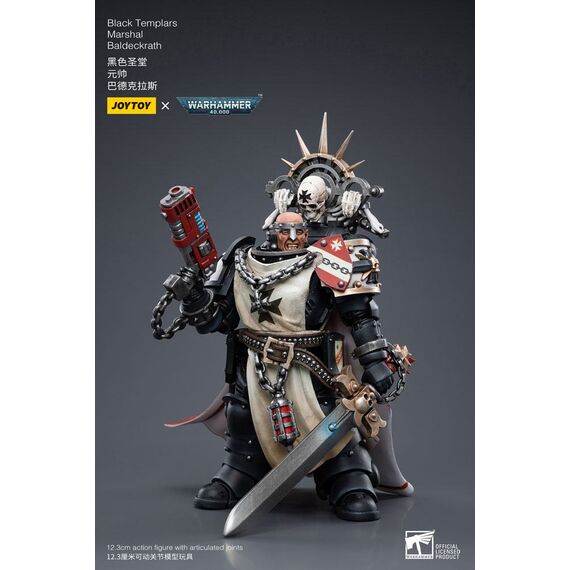 Warhammer 40k Action Figure 1/18 Black Templars Marshal Baldeckrath 12 cm