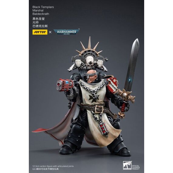 Warhammer 40k Action Figure 1/18 Black Templars Marshal Baldeckrath 12 cm