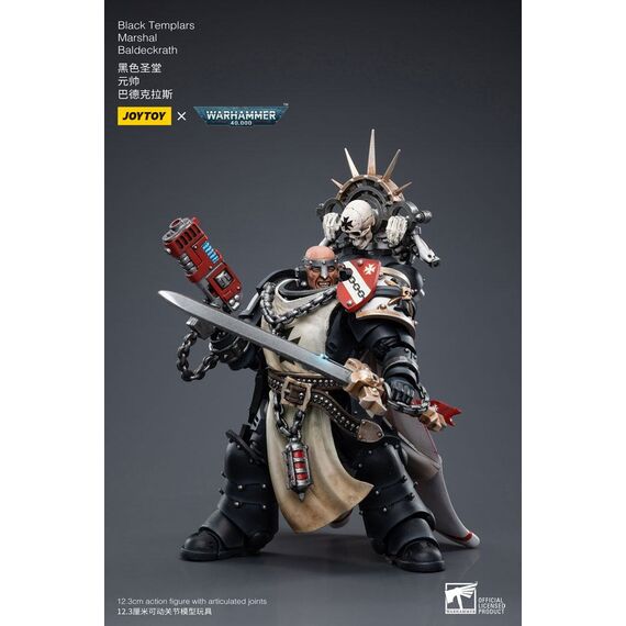 Warhammer 40k Action Figure 1/18 Black Templars Marshal Baldeckrath 12 cm