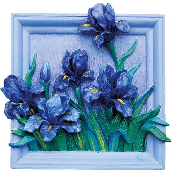 MAGNET DIY - Lilac Irises - Resin DIY 3D Painting Magnet