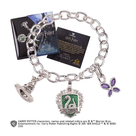 HARRY POTTER - Charm Bracelet - Lumos Slytherin