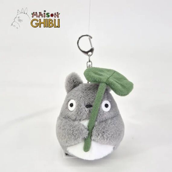 MY NEIGHBOR TOTORO - Grey Totoro leaf - Plush Keychain Nakayoshi