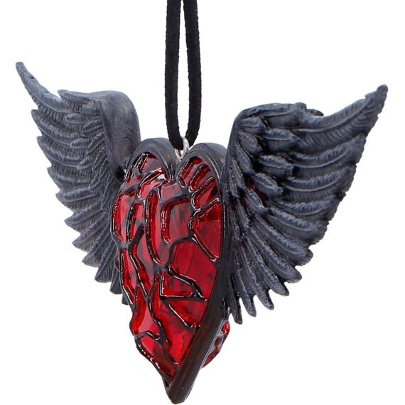 Nemesis - House Of Obscura - Black Winged Heart Hanging Ornament / Fan Shop and Merchandise