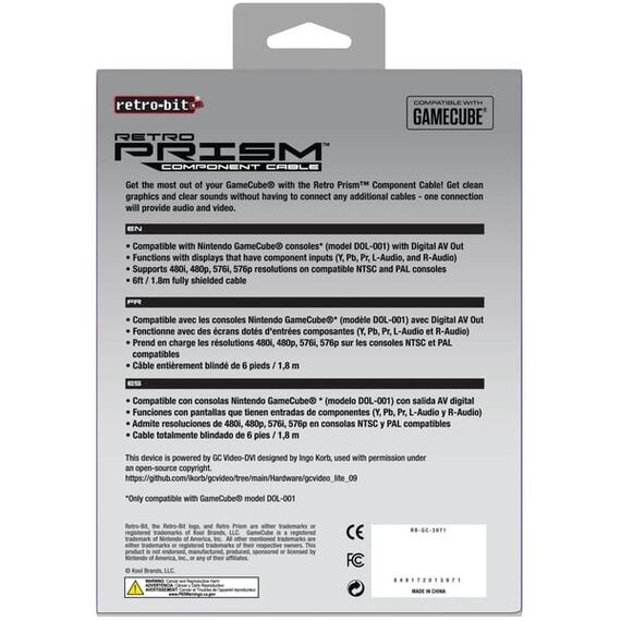 Retro-Bit - Prism Component Cable / GameCube