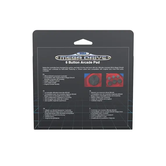 Retro-Bit - SEGA MD Controller Crimson Red / Sega Mega Drive