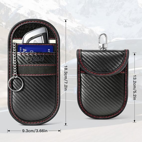 Etui antykradzieżowe Tech-Protect KLR100 RFID - czarno-czerwone
