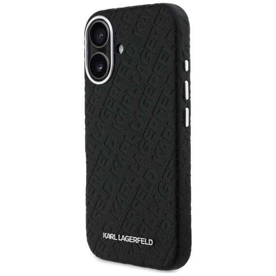 Karl Lagerfeld FW Stamped Karl MagSafe iPhone 16 Case - Black