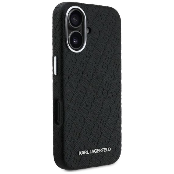 Karl Lagerfeld FW Stamped Karl MagSafe iPhone 16 Case - Black