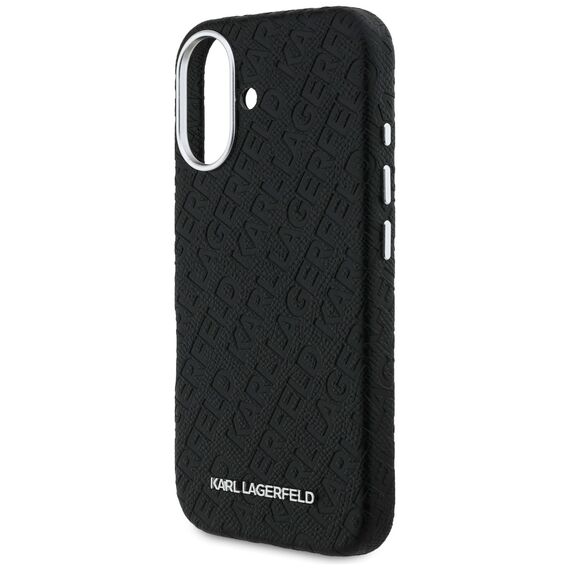 Karl Lagerfeld FW Stamped Karl MagSafe iPhone 16 Case - Black