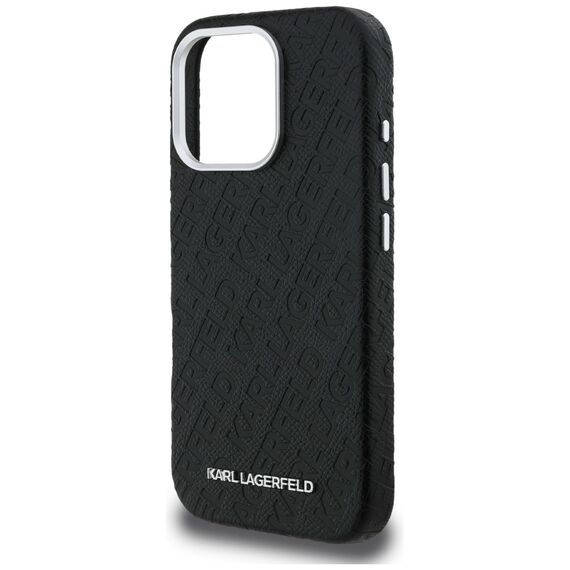 Karl Lagerfeld FW Stamped Karl MagSafe Case for iPhone 16 Pro - Black