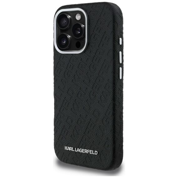 Karl Lagerfeld FW Stamped Karl MagSafe Case for iPhone 16 Pro Max - Black