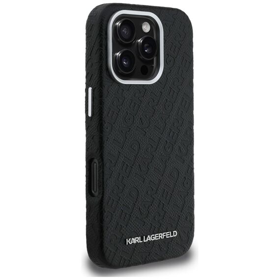 Karl Lagerfeld FW Stamped Karl MagSafe Case for iPhone 16 Pro Max - Black