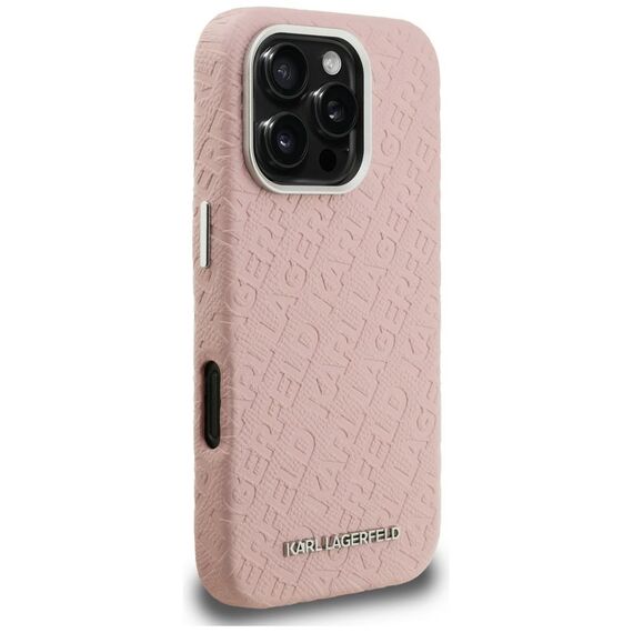 Karl Lagerfeld FW Stamped Karl MagSafe Case for iPhone 16 Pro Max - Pink