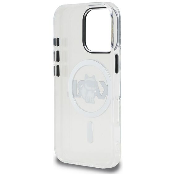 Karl Lagerfeld IML Choupette Sketch Logo MagSafe Case for iPhone 16 Pro Max - Clear