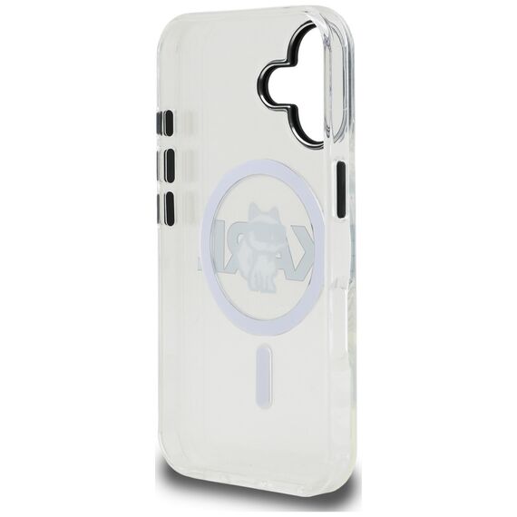Karl Lagerfeld IML Choupette Sketch Logo MagSafe iPhone 16 Case - Clear