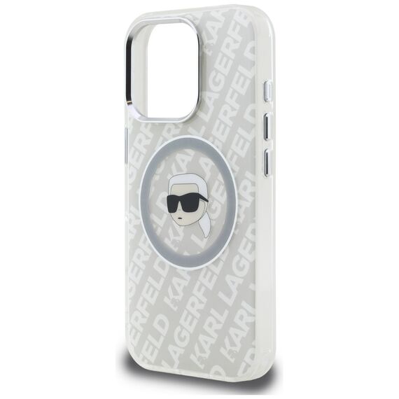 Karl Lagerfeld IML Karl Head Logo MagSafe Case for iPhone 16 Pro - Gray