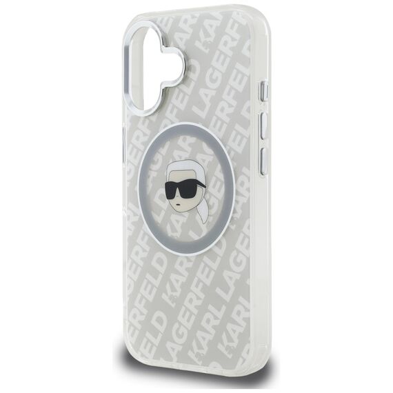 Karl Lagerfeld IML Karl Head Logo MagSafe Case for iPhone 16 - Gray