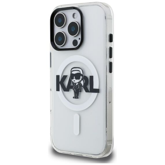 Karl Lagerfeld IML Karl Sketch Logo MagSafe Case for iPhone 16 Pro - Clear