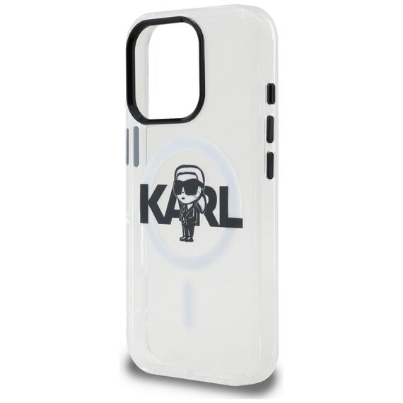 Karl Lagerfeld IML Karl Sketch Logo MagSafe Case for iPhone 16 Pro - Clear