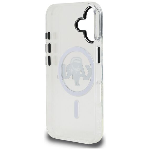 Karl Lagerfeld IML Karl Sketch Logo MagSafe Case for iPhone 16 - Clear