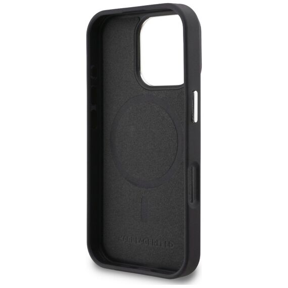 Karl Lagerfeld Initial &amp; Metal Logo MagSafe Case for iPhone 16 Pro - Black